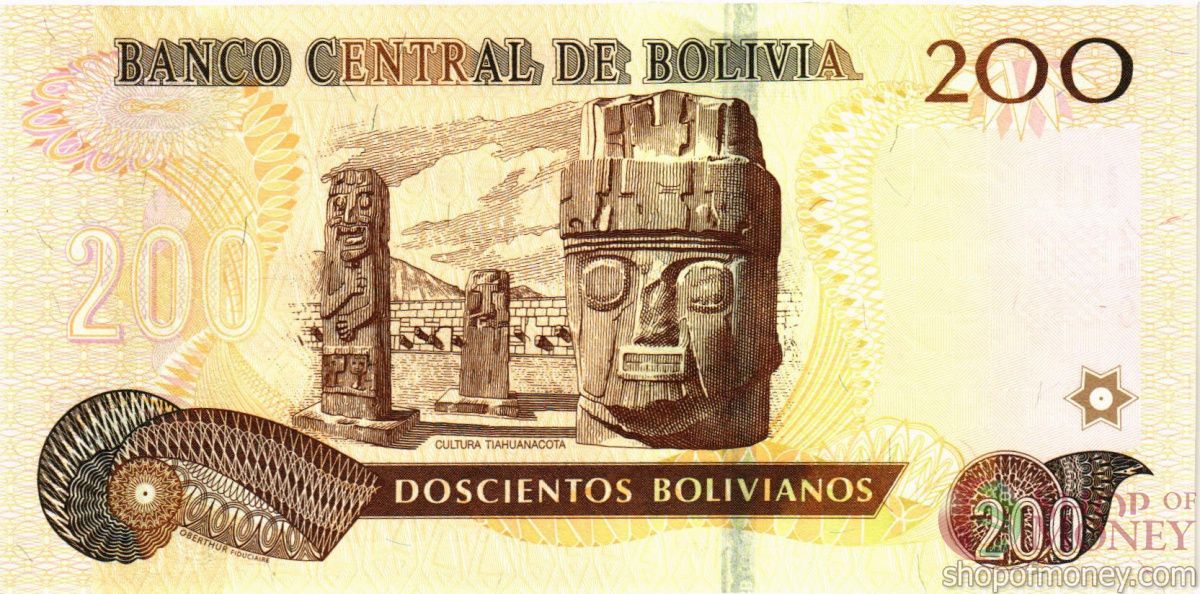 БОЛИВИЯ 200 БОЛИВИАНО 2