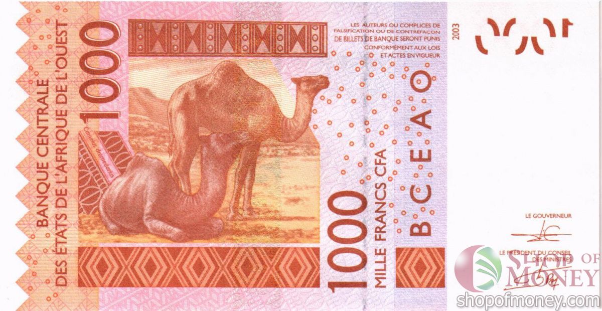 КОТ-Д'ИВУАР 1000 ФРАНКОВ 2