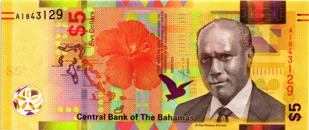 БАГАМСКИЕ ОСТРОВА 5 ДОЛЛАРОВ 1