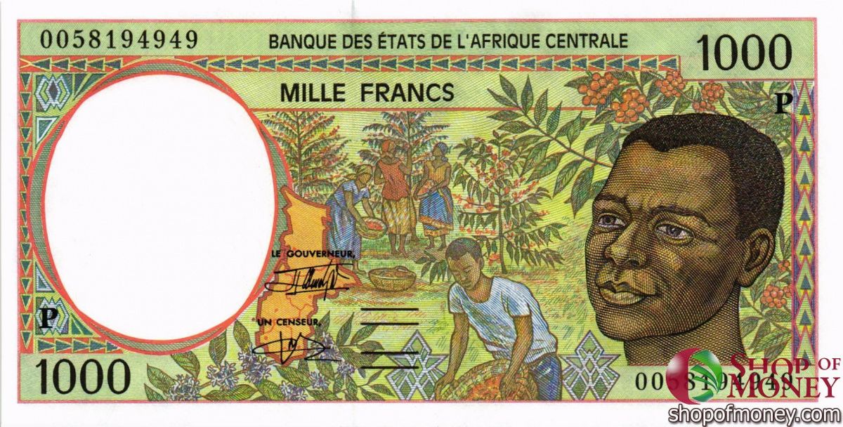 CAS - ЧАД 1000 ФРАНКОВ (P) 1