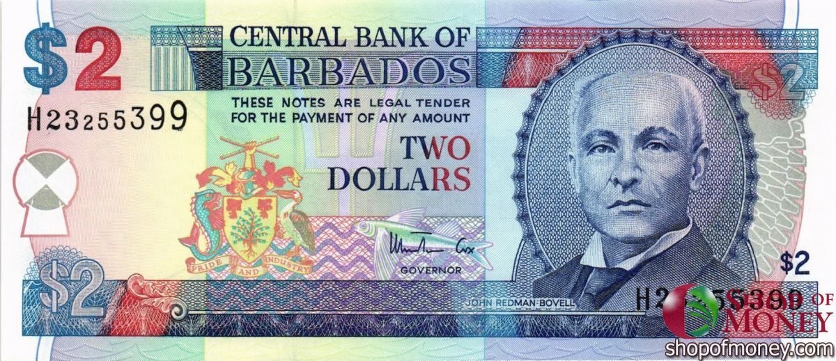 БАРБАДОС 2 ДОЛЛАРА 1