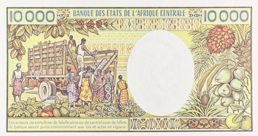 ГАБОН 10000 ФРАНКОВ (PMG - GRADE 64) 4