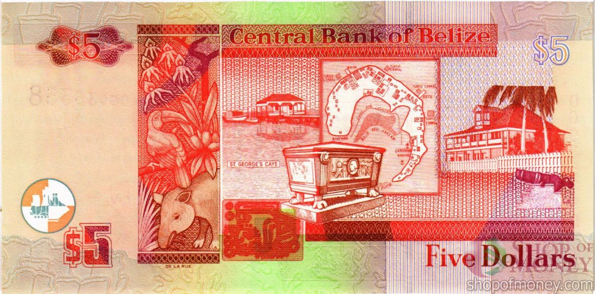 БЕЛИЗ 5 ДОЛЛАРОВ 2