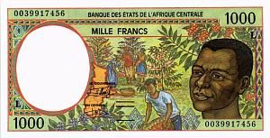CAS - ГАБОН 1000 ФРАНКОВ (L) 1