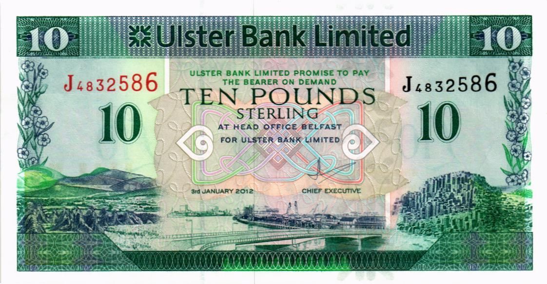 СЕВЕРНАЯ ИРЛАНДИЯ 10 ФУНТОВ (ULSTER BANK) 1