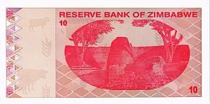 ЗИМБАБВЕ 10 ДОЛЛАРОВ 2