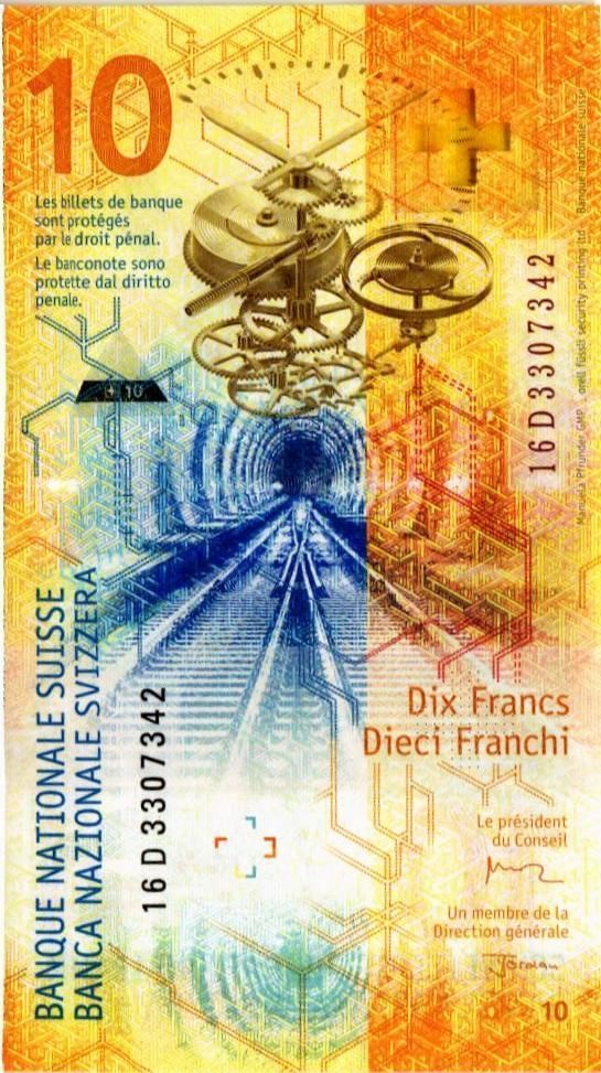 ШВЕЙЦАРИЯ 10 ФРАНКОВ 2