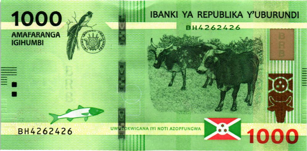 БУРУНДИ 1000 ФРАНКОВ #BH4262426 1