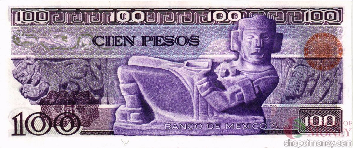 МЕКСИКА 100 ПЕСО (-GJ- СЕРИЯ) 2