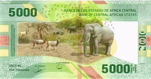 CAS - ЦЕНТРАЛЬНАЯ АФРИКА 5000 ФРАНКОВ 2