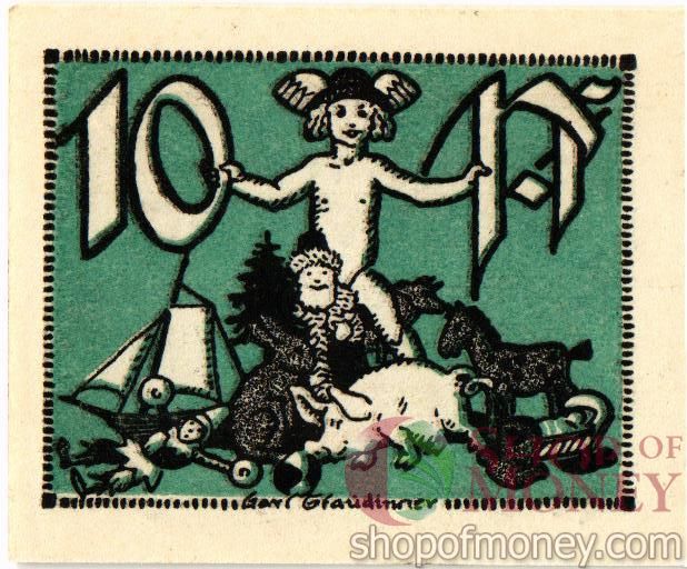 ГЕРМАНИЯ 10 ПФЕННИГОВ (НОТГЕЛЬД) 2