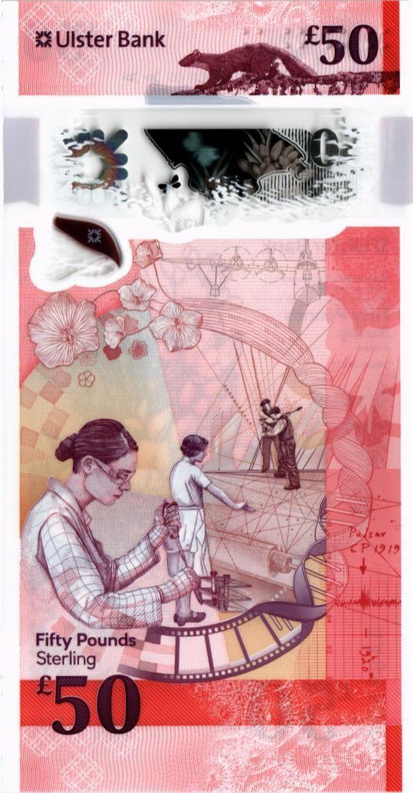СЕВЕРНАЯ ИРЛАНДИЯ 50 ФУНТОВ (ULSTER BANK) СЕРИЯ -АА- 2