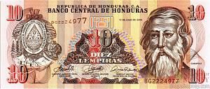 ГОНДУРАС 10 ЛЕМПИР 1