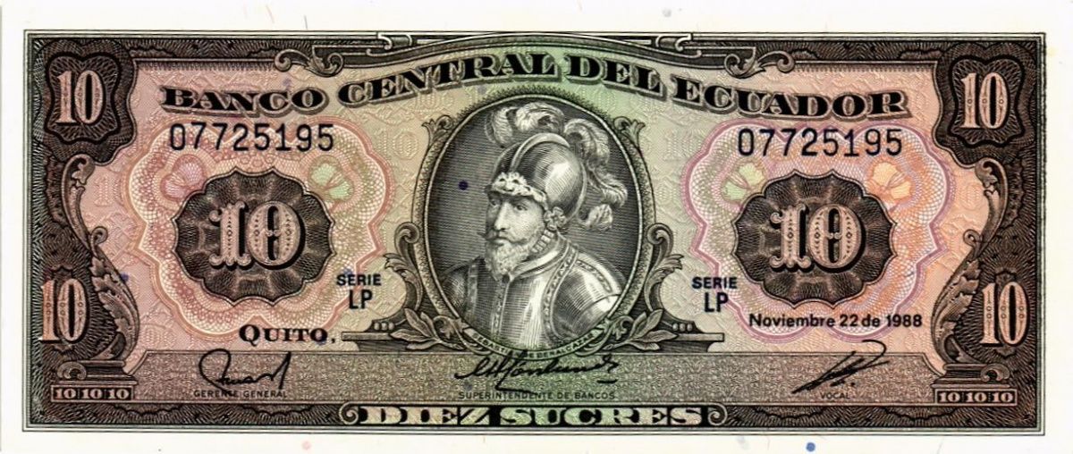 ЭКВАДОР 10 CУКРЕ 1