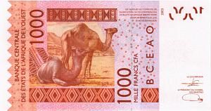 WAS - КОТ-Д'ИВУАР 1000 ФРАНКОВ (A) 2