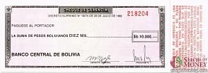 БОЛИВИЯ 10000 БОЛИВИАНОС 1