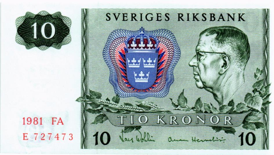 ШВЕЦИЯ 10 КРОН 1