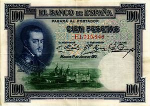 ИСПАНИЯ 100 ПЕСЕТ 1