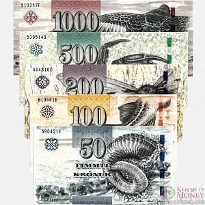 ФАРЕРСКИЕ ОСТРОВА 50 100 200 500 1000 КРОН 1