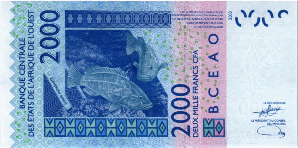 WAS - СЕНЕГАЛ 2000 ФРАНКОВ (K) 2