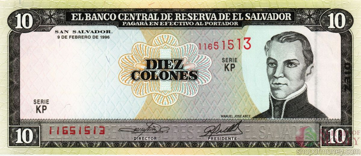 САЛЬВАДОР 10 КОЛОН 1