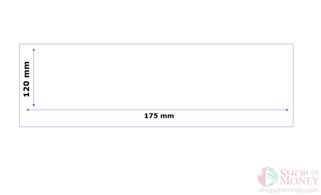 ХОЛДЕР ДЛЯ БАНКНОТ (120 mm x 175 mm) - 100 шт 2