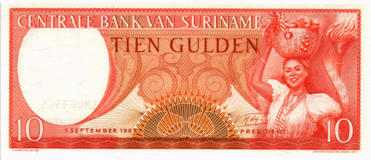 СУРИНАМ 10 ГУЛЬДЕНОВ 1