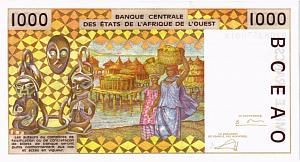 КОТ-Д'ИВУАР 1000 ФРАНКОВ 2