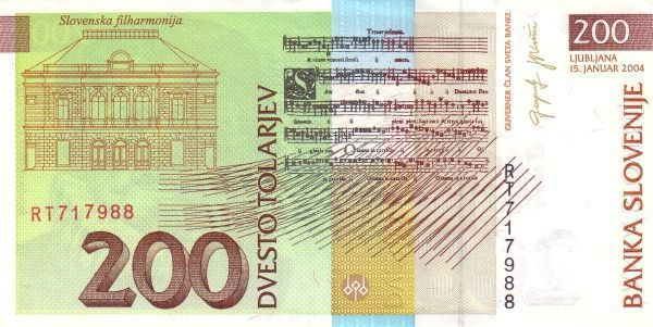 СЛОВЕНИЯ 200 ТОЛАРОВ 2