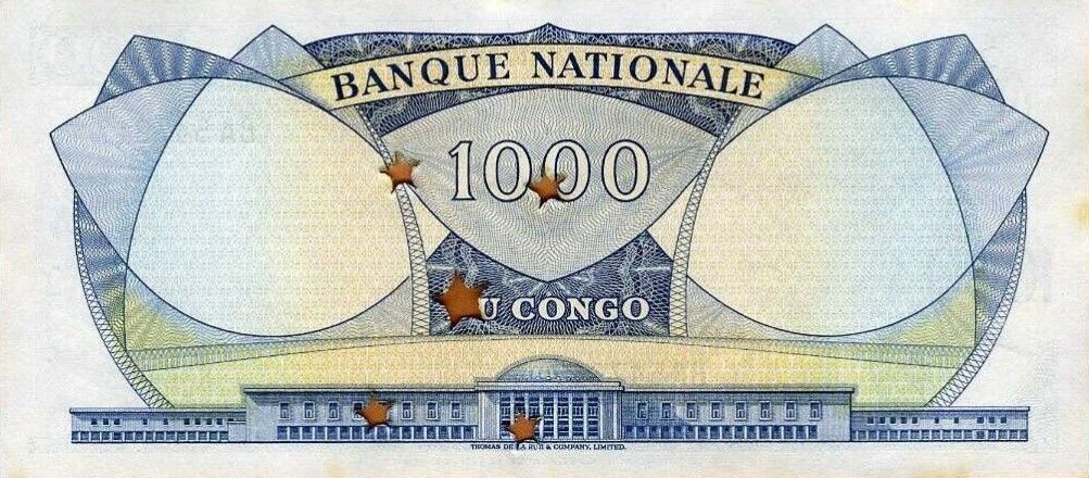 КОНГО 1000 ФРАНКОВ (ГАШЕНАЯ) 2