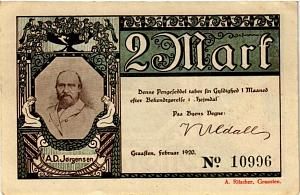 ДАНИЯ-ГЕРМАНИЯ 2 МАРКИ (НОТГЕЛЬД) 2