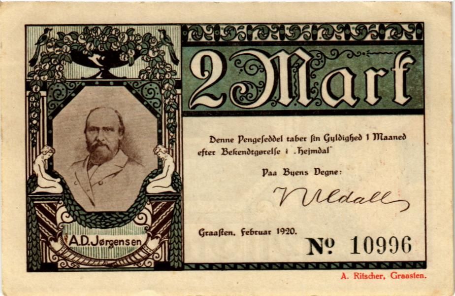 ДАНИЯ-ГЕРМАНИЯ 2 МАРКИ (НОТГЕЛЬД) 2