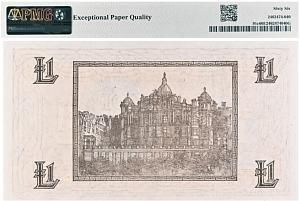 ШОТЛАНДИЯ 1 ФУНТ (PMG - GRADE 66) TOP POP 2