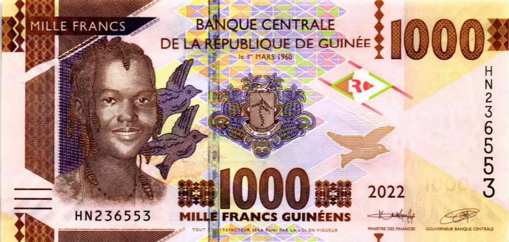 ГВИНЕЯ 1000 ФРАНКОВ 1