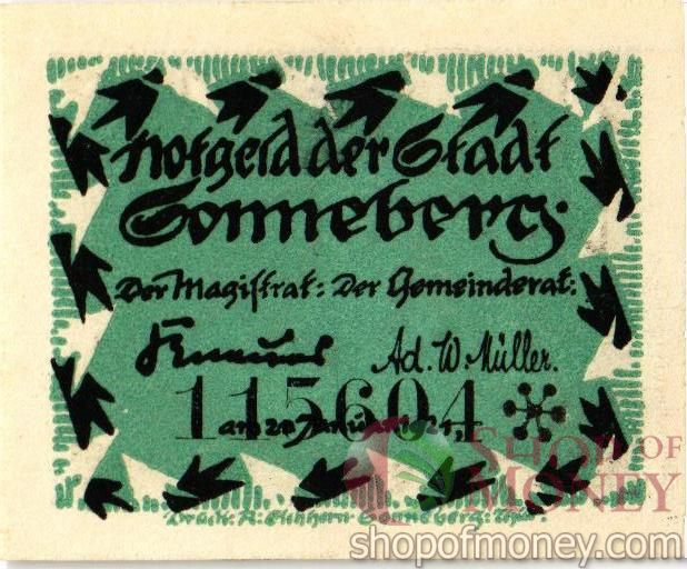 ГЕРМАНИЯ 10 ПФЕННИГОВ (НОТГЕЛЬД) 1