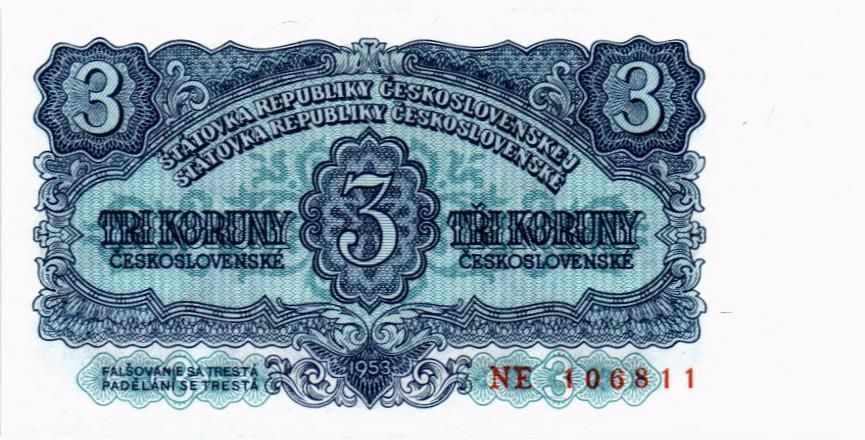 ЧЕХОСЛОВАКИЯ 3 КРОН 1