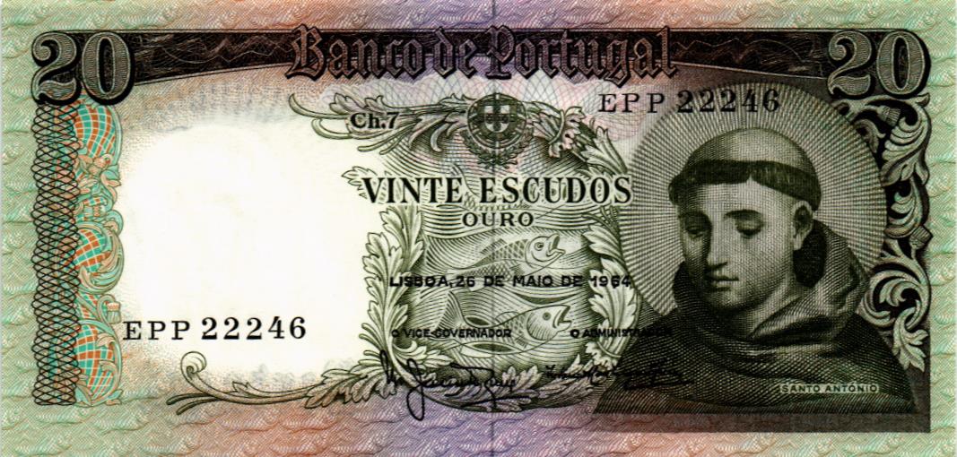 ПОРТУГАЛИЯ 20 ЭСКУДО 1