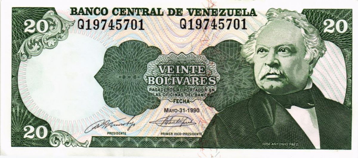 ВЕНЕСУЭЛА 20 БОЛИВАР 1