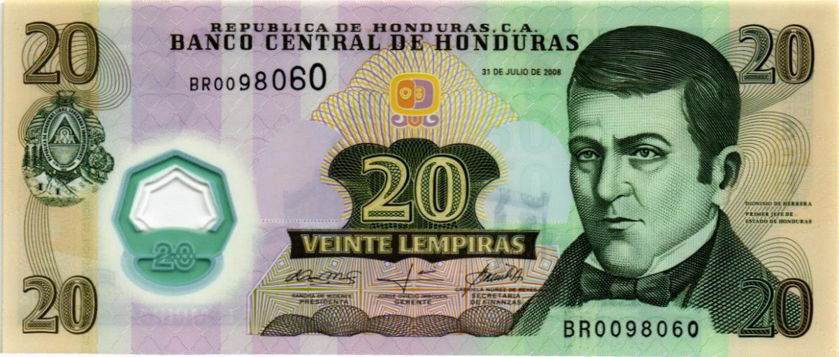 ГОНДУРАС 20 ЛЕМПИР 1