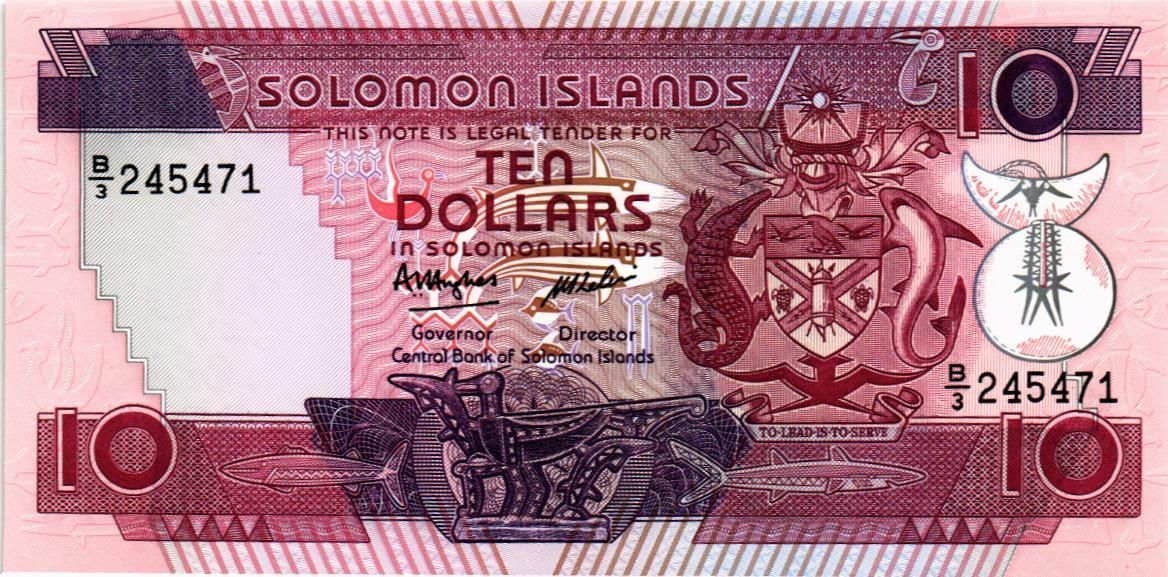 СОЛОМОНОВЫ ОСТРОВА 10 ДОЛЛАРОВ (C/9) 3