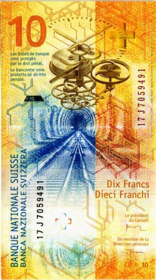 ШВЕЙЦАРИЯ 10 ФРАНКОВ 2