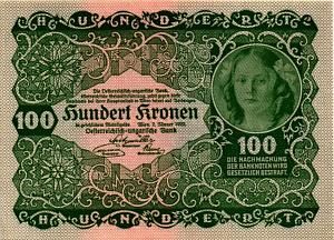 АВСТРИЯ 100 КРОН 1