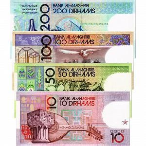 МАРОККО НАБОР 10-50-100-200 ДИРХАМ 2