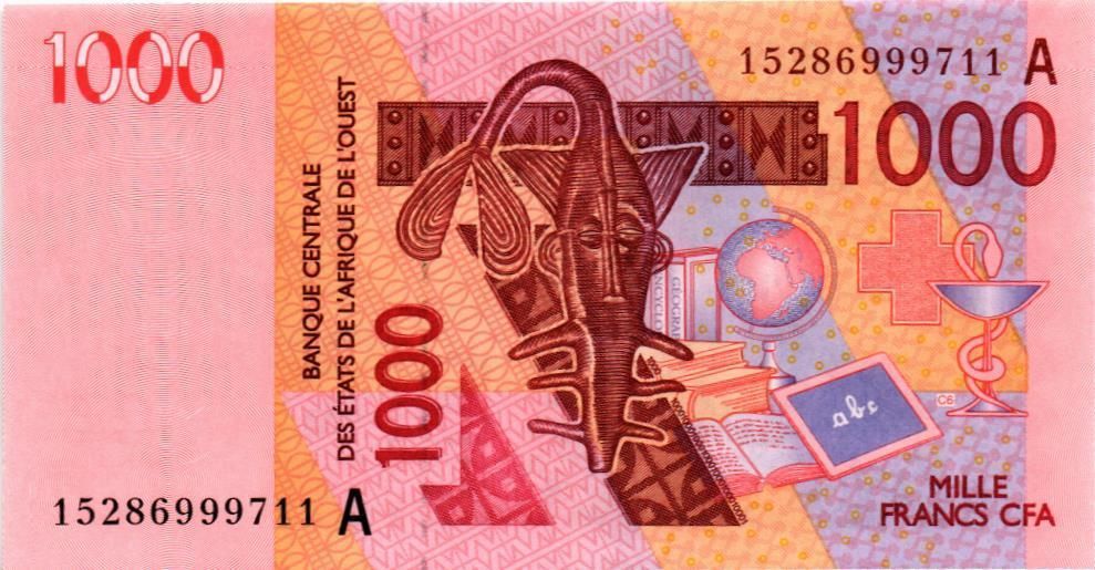 WAS - КОТ-Д'ИВУАР 1000 ФРАНКОВ (A) 1
