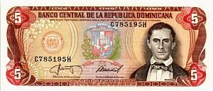 ДОМИНИКАНСКАЯ РЕСПУБЛИКА 5 ПЕСО 1