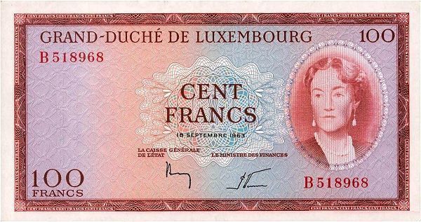 ЛЮКСЕМБУРГ 100 ФРАНКОВ 1