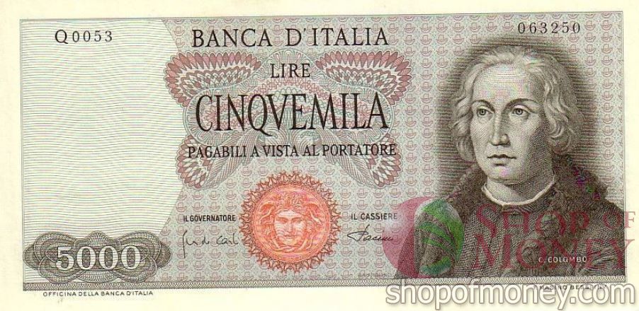 ИТАЛИЯ 5000 ЛИР 1
