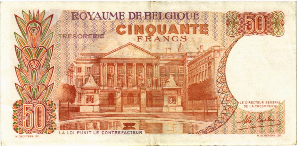 БЕЛЬГИЯ 50 ФРАНКОВ 2