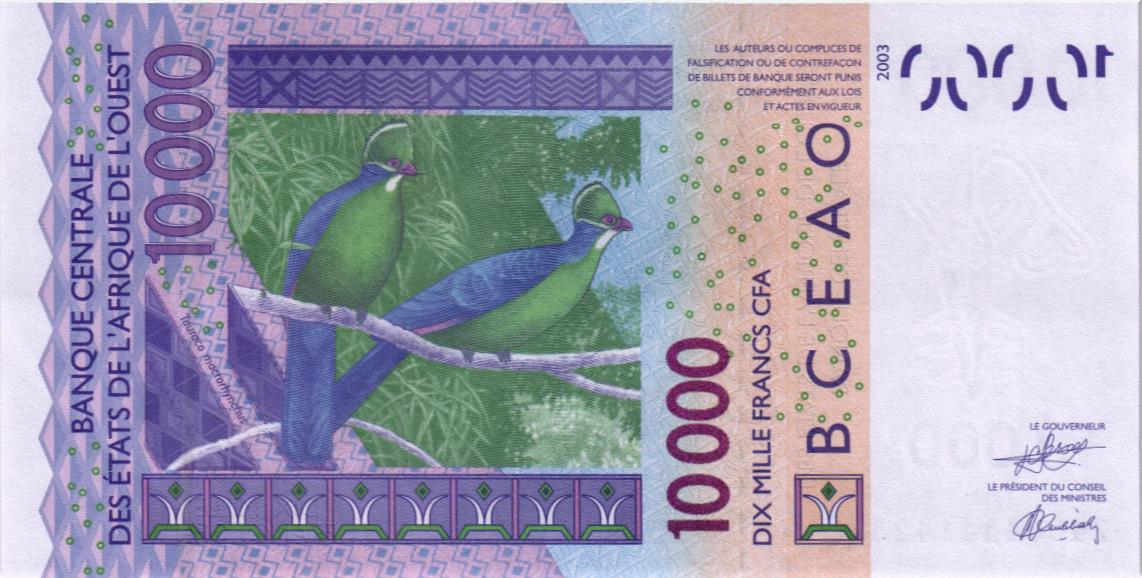 WAS - СЕНЕГАЛ 10000 ФРАНКОВ (K) 2