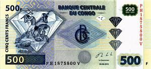 КОНГО ДР 500 ФРАНКОВ 1